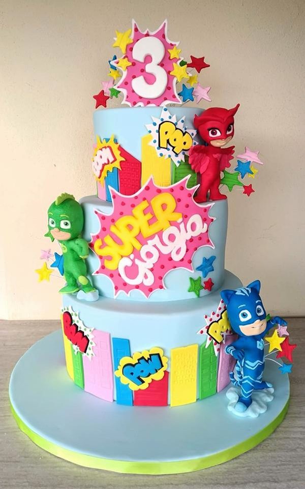 Torta PJ Masks - le torte decorate dei superpigiamini!
