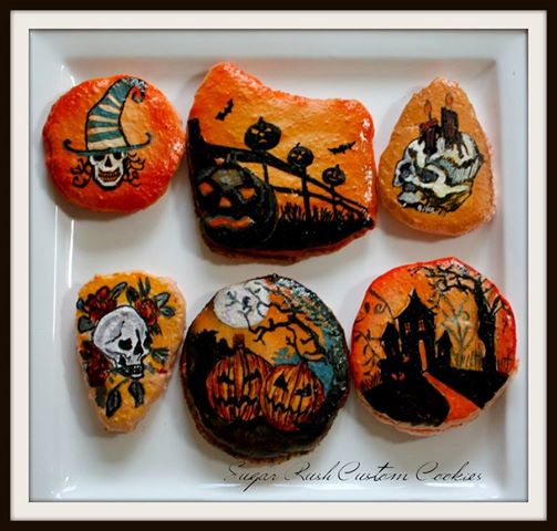 Macarron dipinti a mano © Sugar Rush Custom Cookies