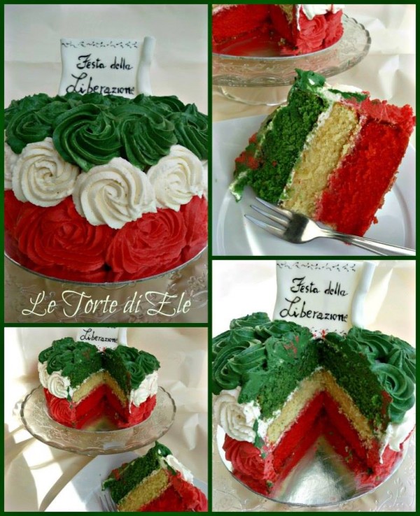 torta italia bandiera italiana