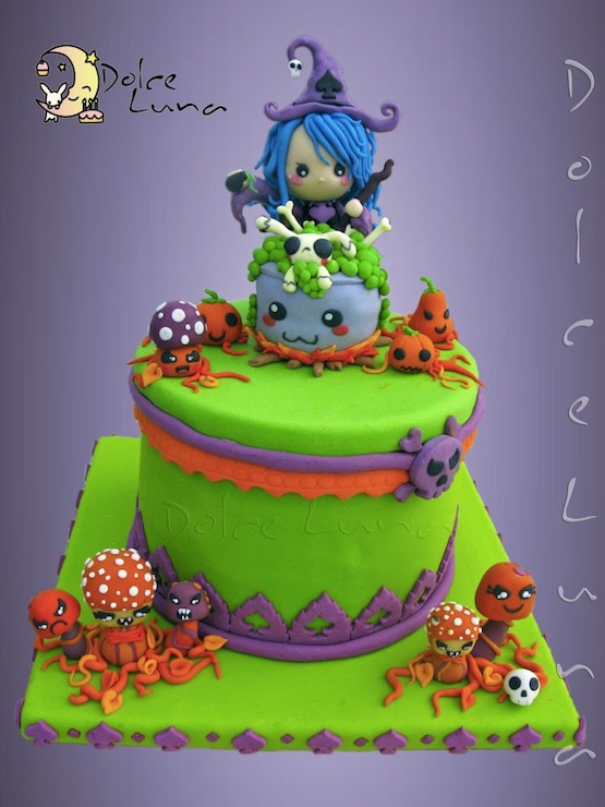 Torte con streghe di Halloween