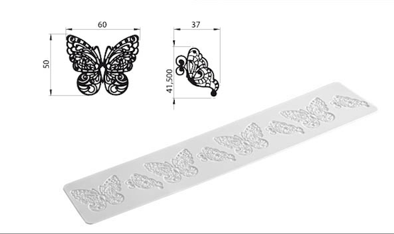 Il tappetino Butterfly Tricot Decor Silikomart usato in questo tutorial
