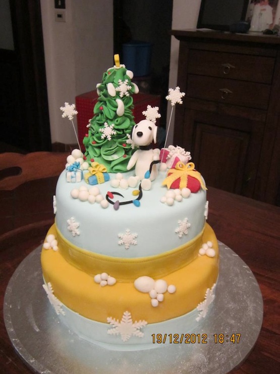 torta snoopy natale