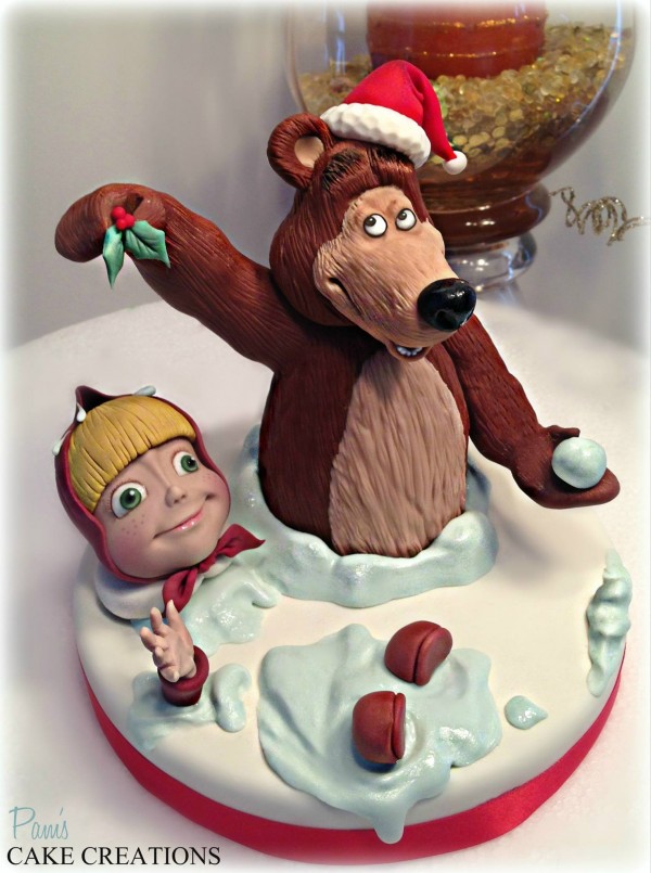 torta masha e orso natale