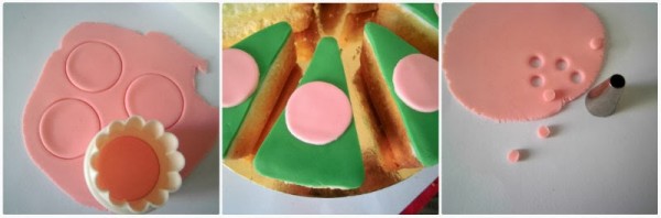 cakedesign torta spicchi elfi alberi