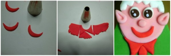 cakedesign torta spicchi elfi alberi