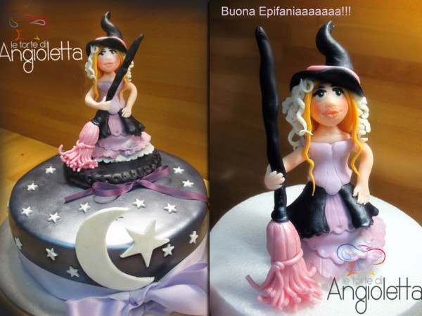 torta decorata cakedesign befana