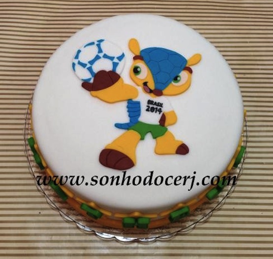  fuleco  2014 fifa world cup torta