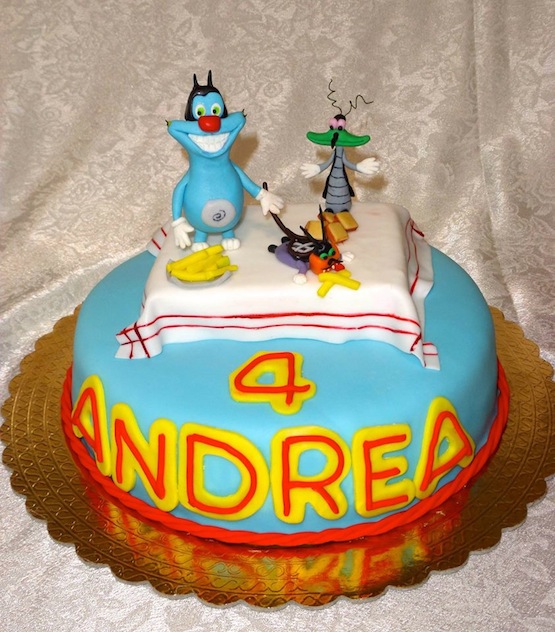 torta oggy scarafaggi