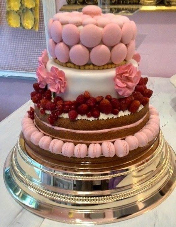 naked cake macaron