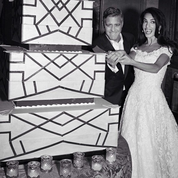 George Clooney e Amal Alamuddin wedding cake delle star di hollywood