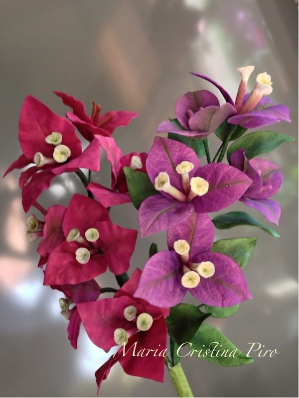 BOUGAINVILLEA fiori in gum paste