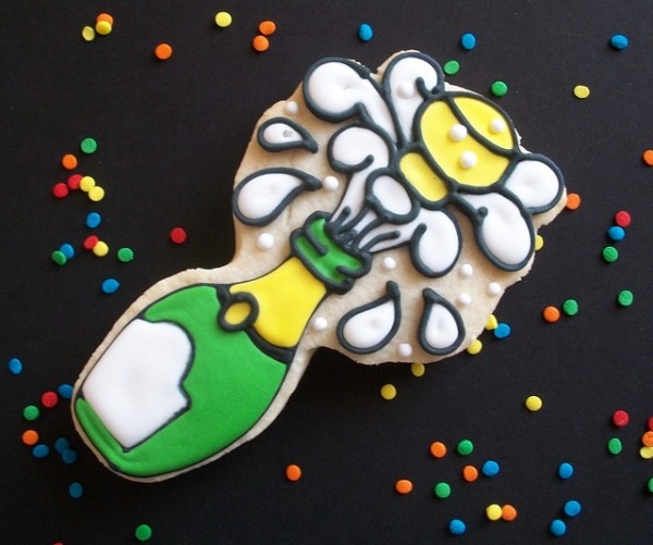 biscotto bottiglia di champagne cookie