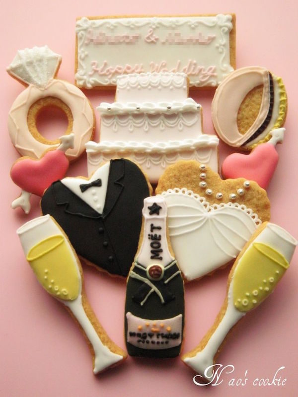wedding champagne cookies