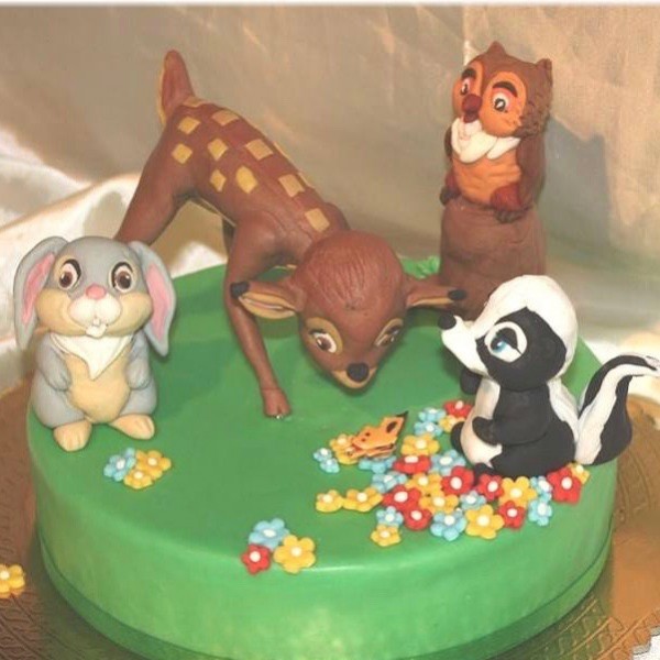 Torte di cake design con Bambi di Disney