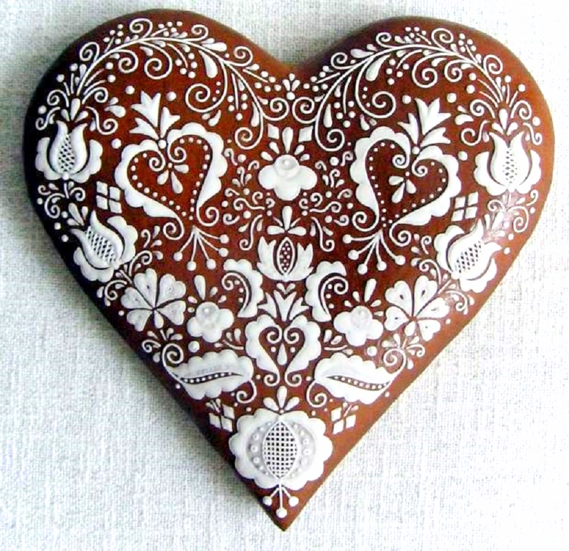 cuore panpepato decorato