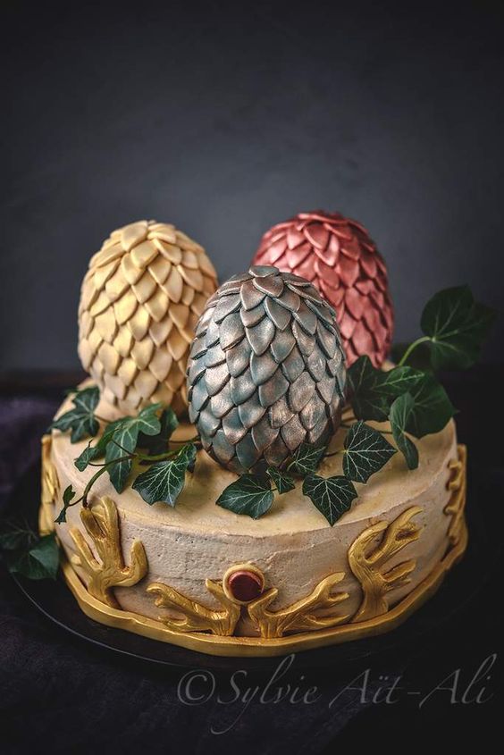 cake game of thrones eggs