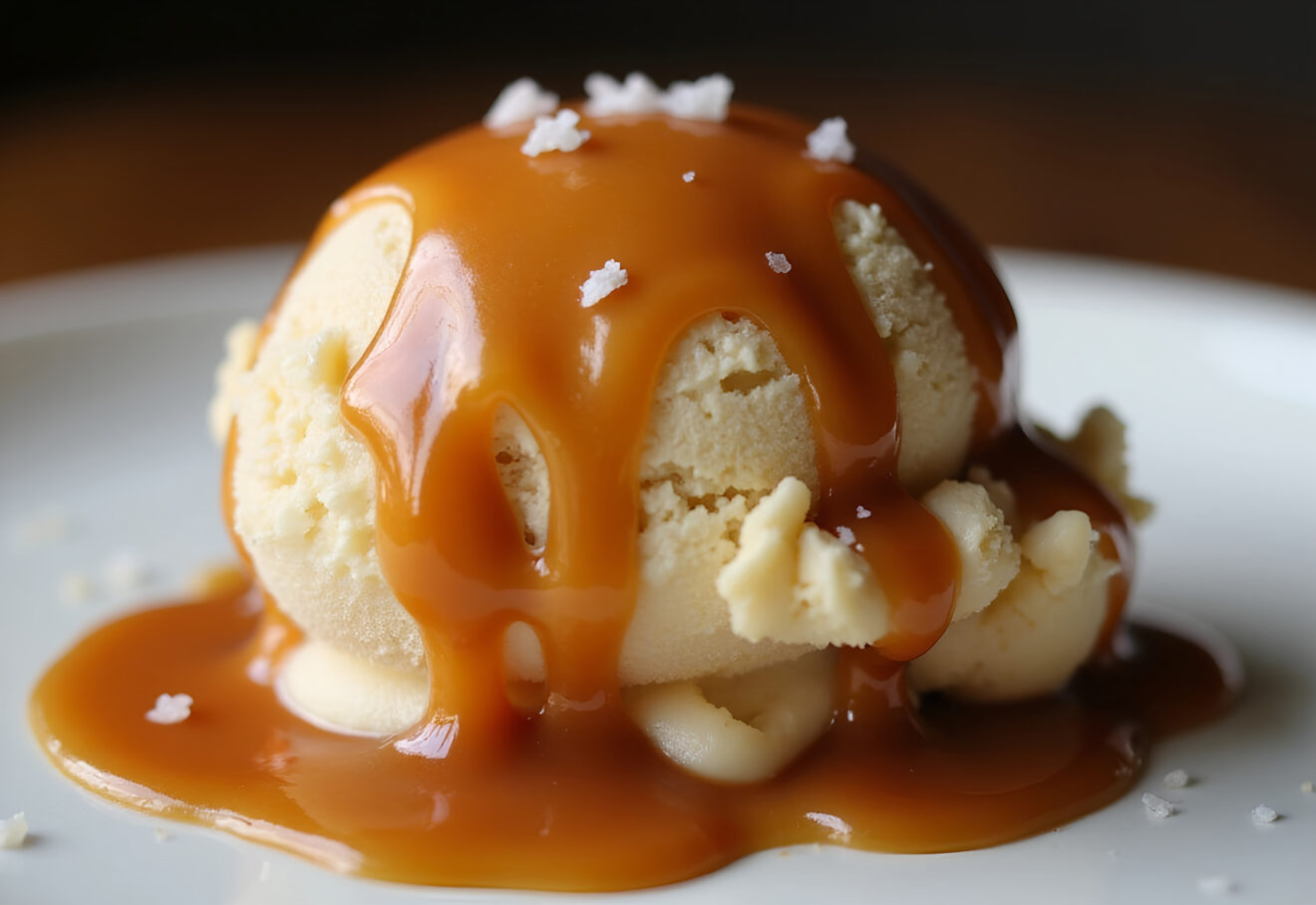 Gelato al caramello salato